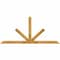 Ekena Millwork Saratoga Rough Sawn Timber Gable Bracket, Western Red Cedar, 84"W x 38"H x 2"D x 4"F, 11/12 Pitch GBW084X38X0204SAR00RWR - alternate 1